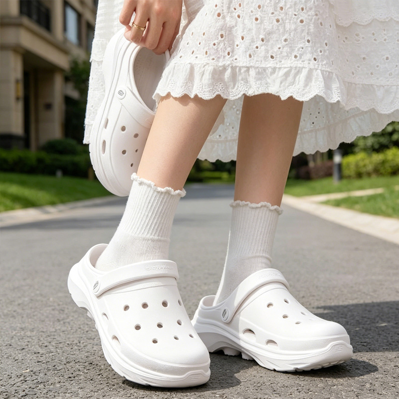 Women Shoes Hong Kong - รองเท้าแตะผู้หญิงสเกชเชอร์, รองเท้าลำลองฤดูร้อนแบบนุ่มน้ำหนักเบาและระบายอากาศได้ดีสำหรับใส่ในร่มและกลางแจ้ง 111485-OFWT