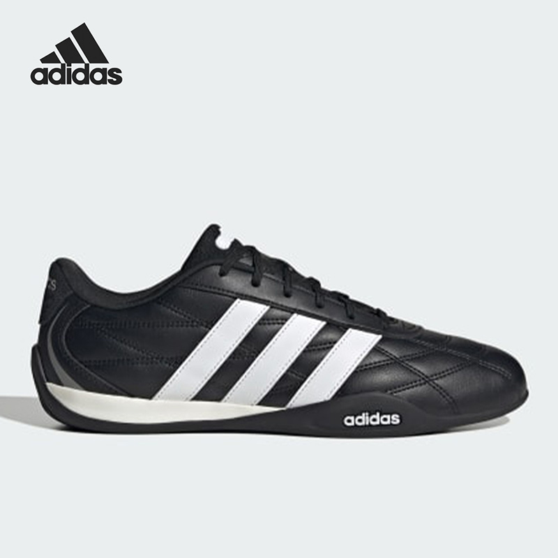 Women Shoes Hong Kong - รองเท้าลำลองสไตล์เรซซิ่งคลาสสิกสำหรับผู้ชายและผู้หญิง Adidas รุ่น JS2322 สีดำขาวลายทาง ทรงเตี้ย