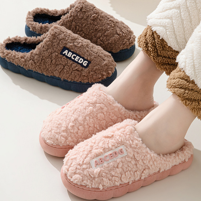 Women'S Shoes For Fall - รองเท้าแตะคู่รักกันลื่นสำหรับฤดูหนาว ใส่ในบ้าน สำหรับผู้ชายและผู้หญิง รองเท้าสลิปเปอร์อุ่นๆ รองเท้าลำลองใส่ในห้องนอน นุ่มสบาย