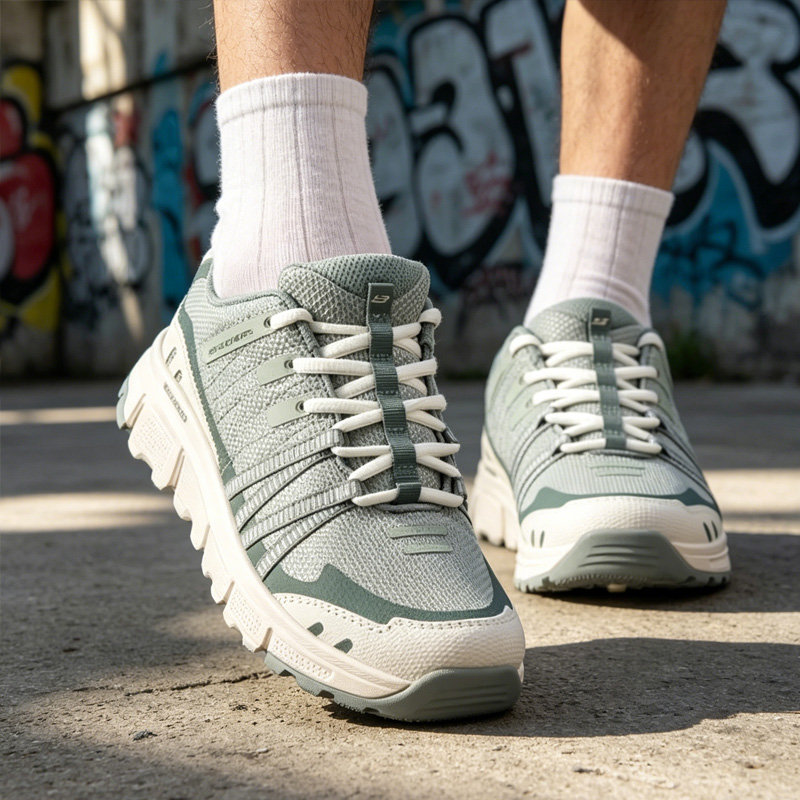 Women Shoes Hong Kong - รองเท้าเดินป่ากลางแจ้งสำหรับผู้หญิงของ Skechers 180149-GRN/180149-NAT/180149-NVPR รองเท้าผ้าใบน้ำหนักเบากันลื่นและทนทานต่อการสึกหรอ