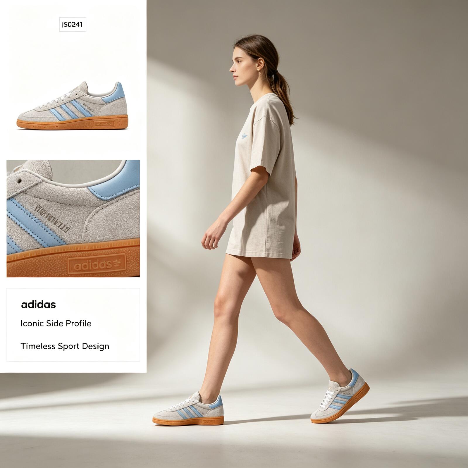 Women Shoes Hong Kong - รองเท้าผ้าใบ Adidas Samba OG รุ่นคลาสสิกสำหรับผู้ชาย สีขาวลายทางสีน้ำเงิน
