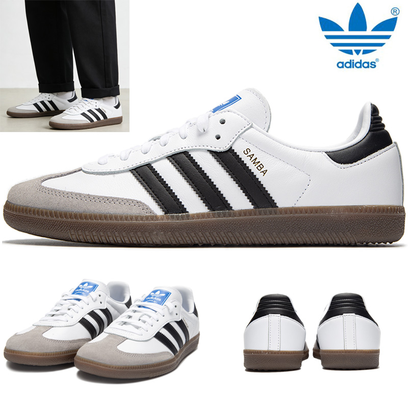 Women Shoes Hong Kong - อาดิดาส ซัมบา ออริจินัลรองเท้าผู้ชายผู้หญิง OG รองเท้าผ้าใบส้นเตี้ยสบายกีฬารองเท้าลำลอง B75806