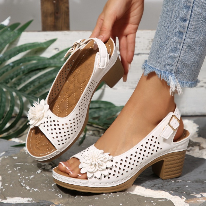 รองเท้าส้นหนาสำหรับผู้หญิง ประ - Square Toe Mule บทวิจารณ์และราคา