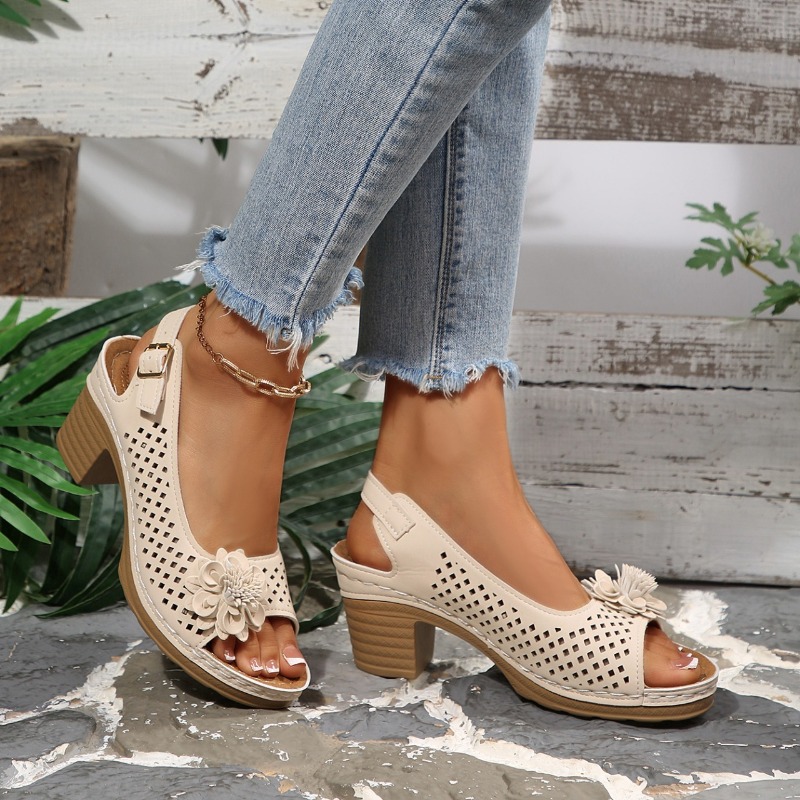 รองเท้าส้นหนาสำหรับผู้หญิง ประ - Square Toe Mule บทวิจารณ์และราคา