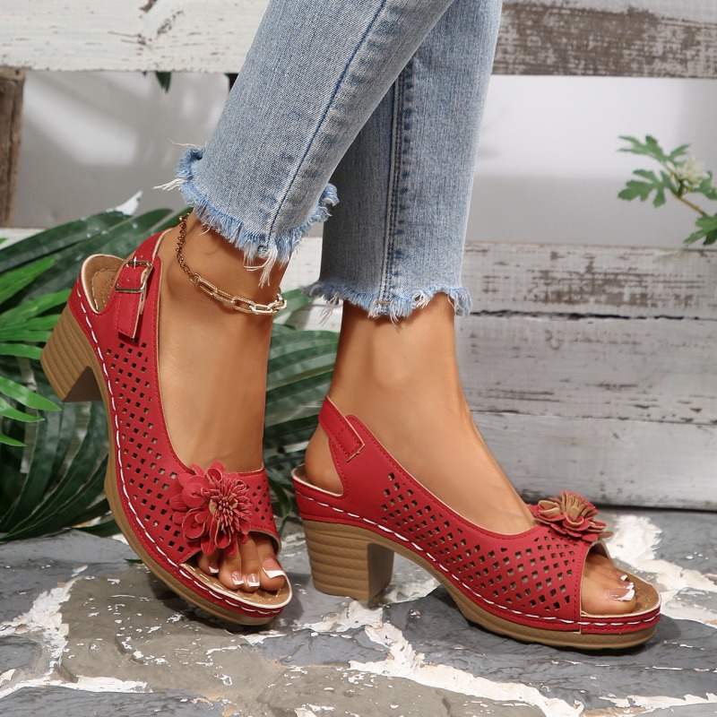 รองเท้าส้นหนาสำหรับผู้หญิง ประ - Square Toe Mule บทวิจารณ์และราคา