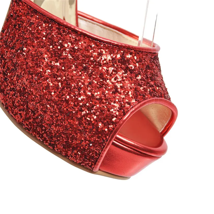 เงินฤดูร้อนผู้หญิงรองเท้าส้นสู - Ankle Strap Heels บทวิจารณ์และราคา