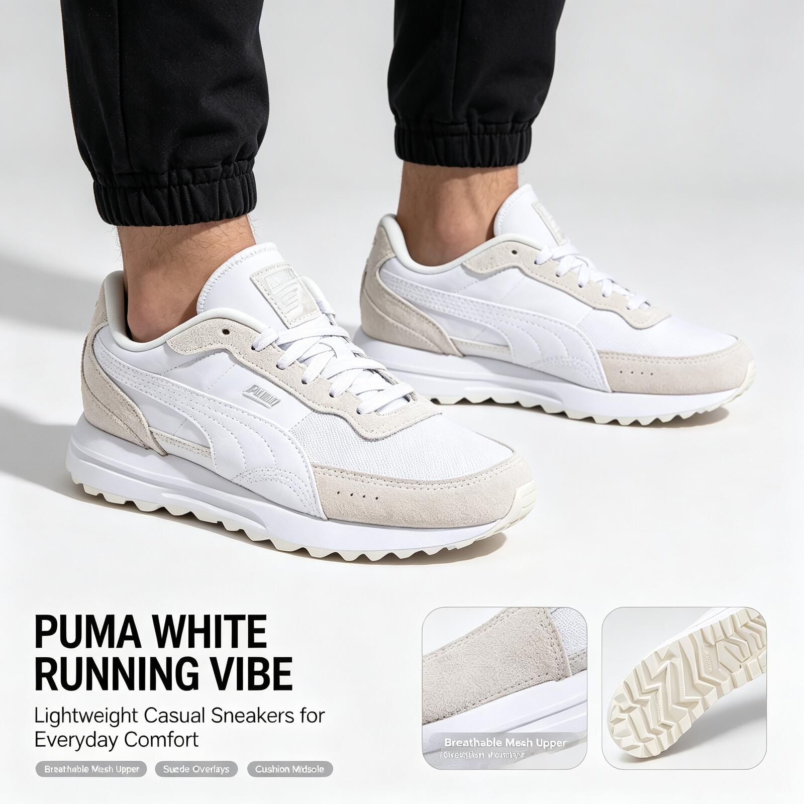 ใหม่ร้อนแรง PUMA สีขาวรองเท้าว - Women'S Shoes Puma Sneakers บทวิจารณ์และราคา