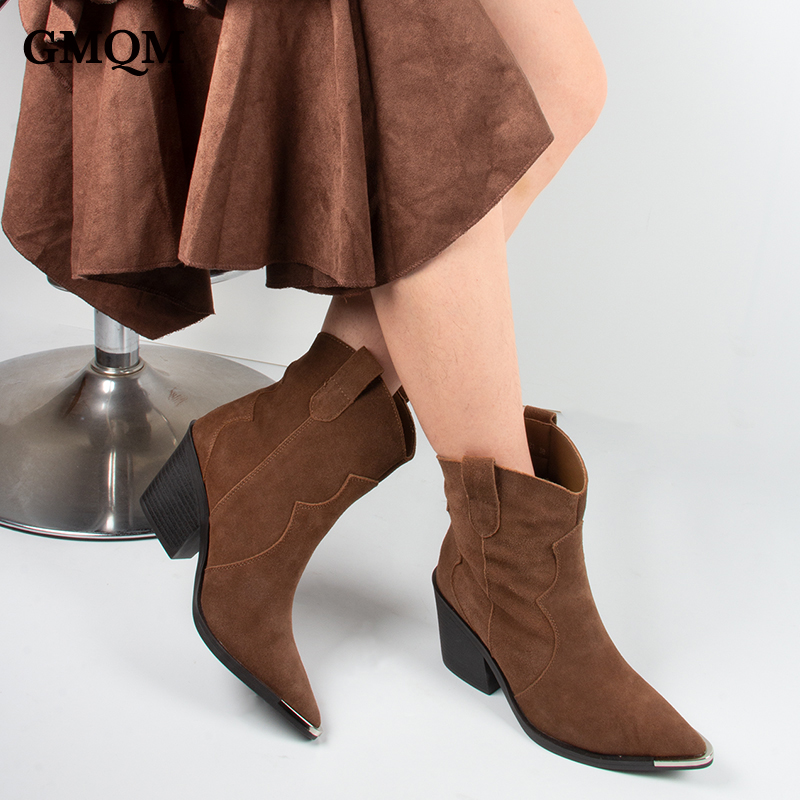 รองเท้าบูทข้อเท้าผู้หญิง GMQM  - Western Cowgirl Boot บทวิจารณ์และราคา