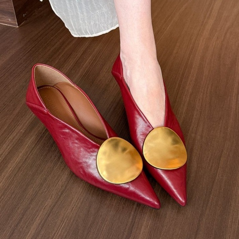 รองเท้าส้นแบนแบบสวมหัวแหลมสำหร - Women'S Shoes In Fashion บทวิจารณ์และราคา