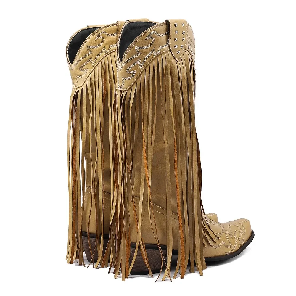 Fringe Rivet Western ผู้หญิงกล - Western Cowgirl Boot บทวิจารณ์และราคา