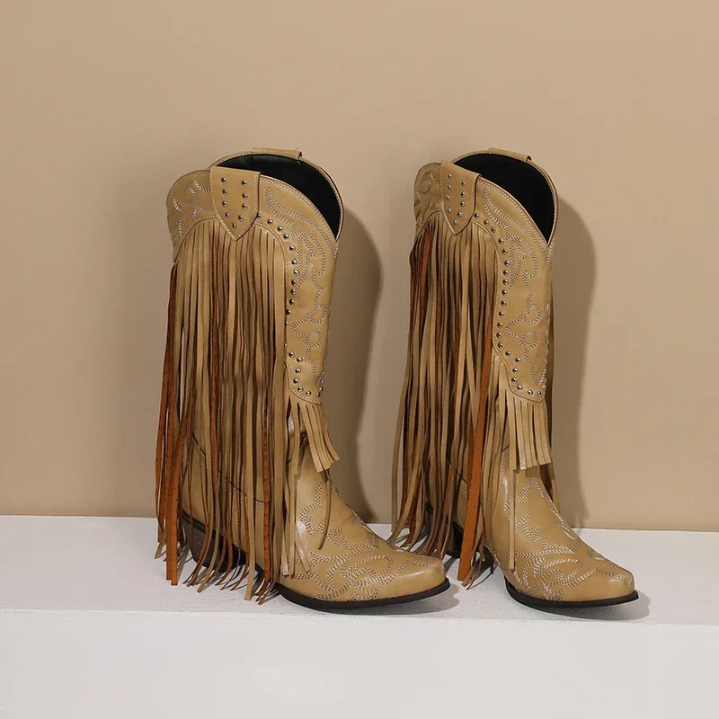 Fringe Rivet Western ผู้หญิงกล - Western Cowgirl Boot บทวิจารณ์และราคา