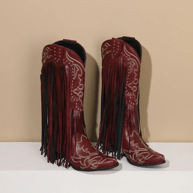 Fringe Rivet Western ผู้หญิงกล - Western Cowgirl Boot บทวิจารณ์และราคา