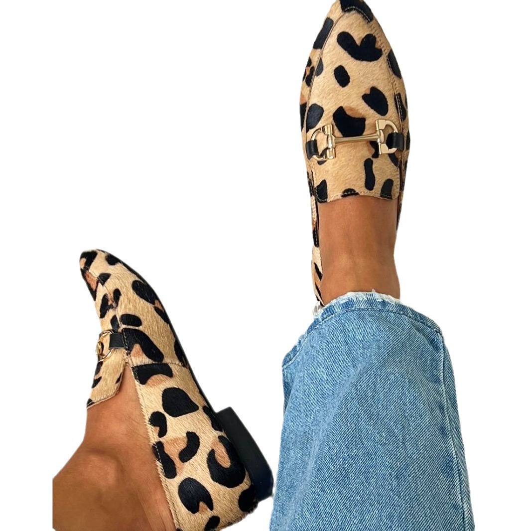 รองเท้าผู้หญิงลายเสือดาว ไซส์ใ - Square Toe Mule บทวิจารณ์และราคา