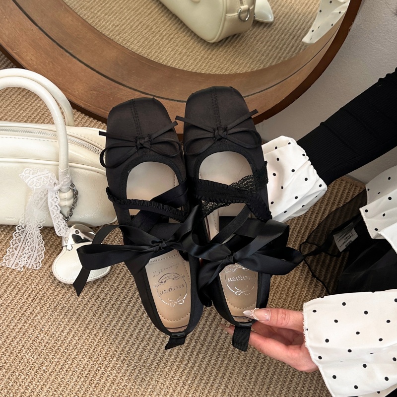 รองเท้าบัลเล่ต์แบบผูกเชือก สไต - Women'S Shoes In Fashion บทวิจารณ์และราคา