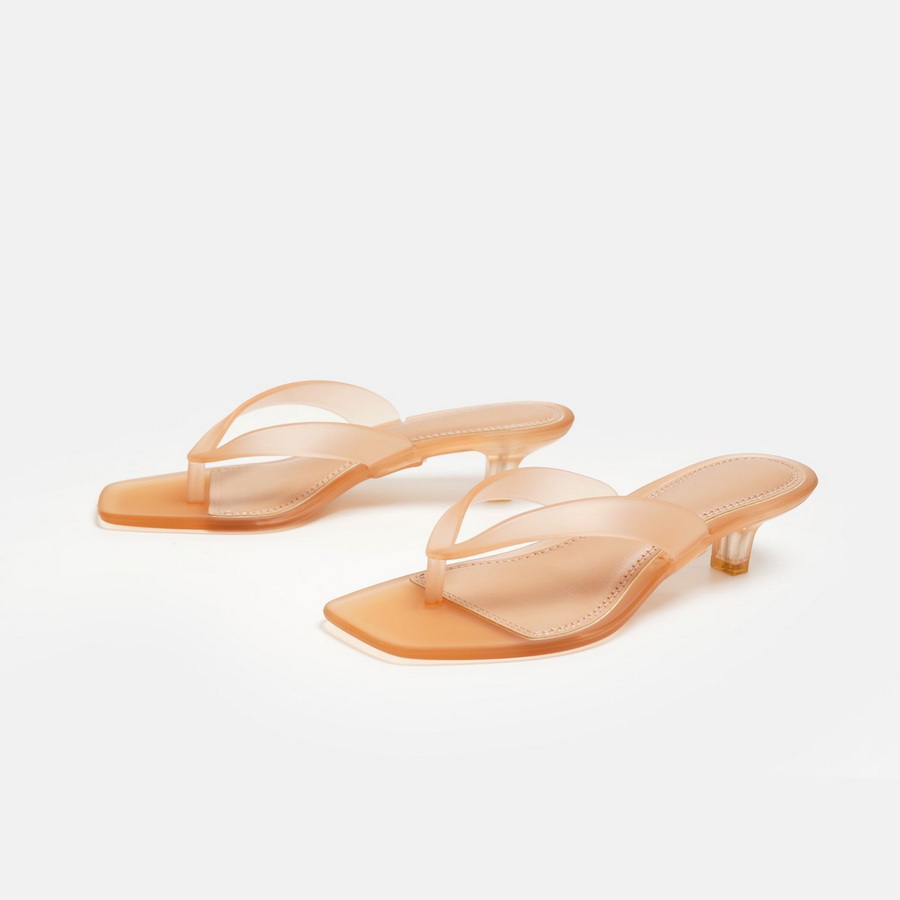 รองเท้าแตะแบบสวมสีเขียวมะกอก P - Square Toe Mule บทวิจารณ์และราคา
