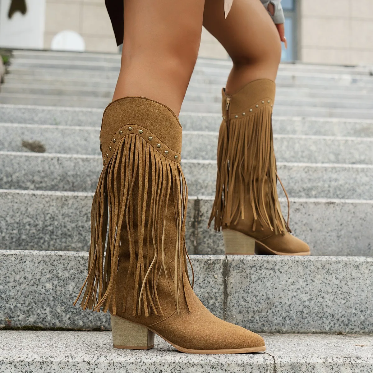 รองเท้าบูทคาวบอยสตรีไซส์ใหญ่ 4 - Western Cowgirl Boot บทวิจารณ์และราคา