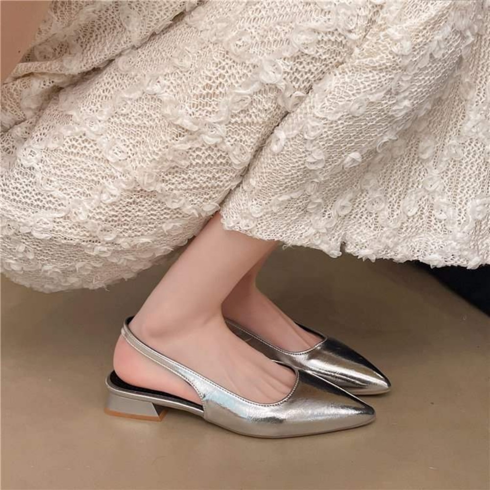 รองเท้าส้นเตี้ยหัวแหลมแฟชั่นฤด - Square Toe Mule บทวิจารณ์และราคา