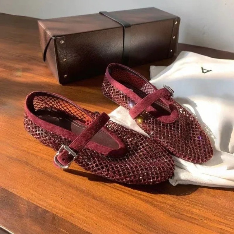 รองเท้าแตะแบบสวมประดับเพชรทรงก - Square Toe Mule บทวิจารณ์และราคา
