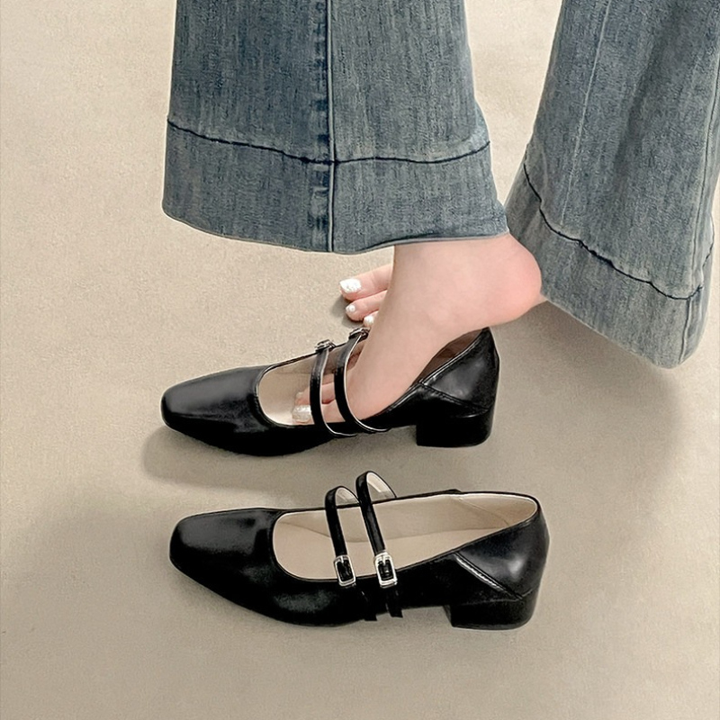 รองเท้าส้นเตี้ยทรงเหลี่ยมสำหรั - Women'S Shoes In Fashion บทวิจารณ์และราคา