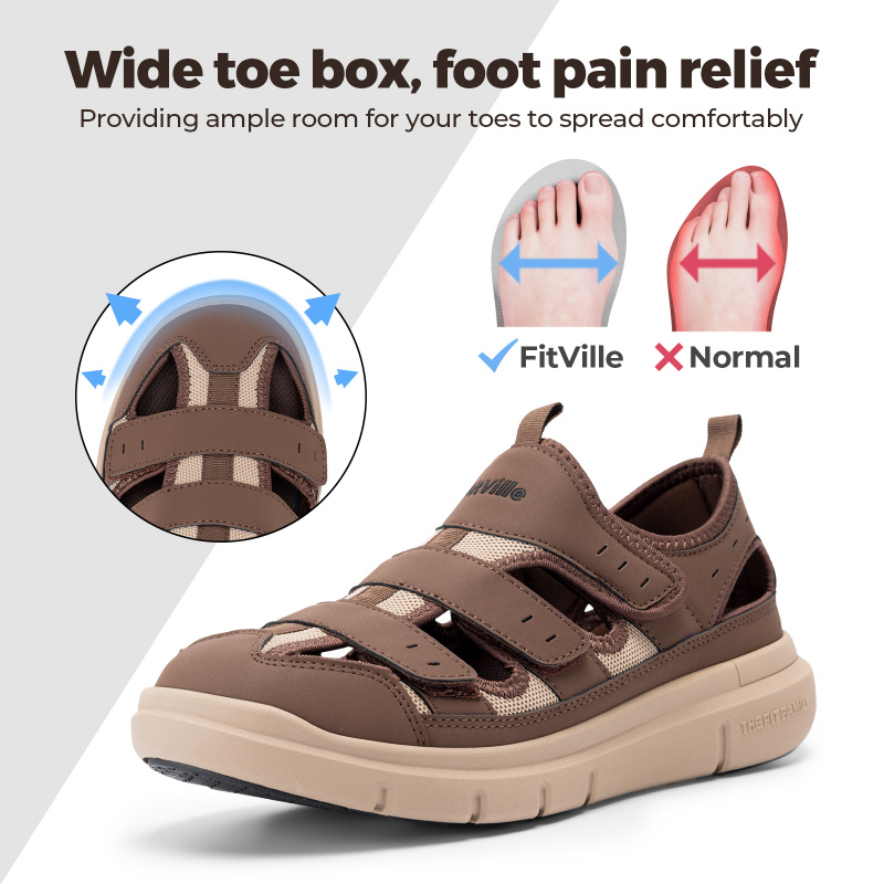 ฤดูร้อนผู้ชายรองเท้าแตะกว้างเบ - Women'S Shoes For Plantar Fasciitis บทวิจารณ์และราคา